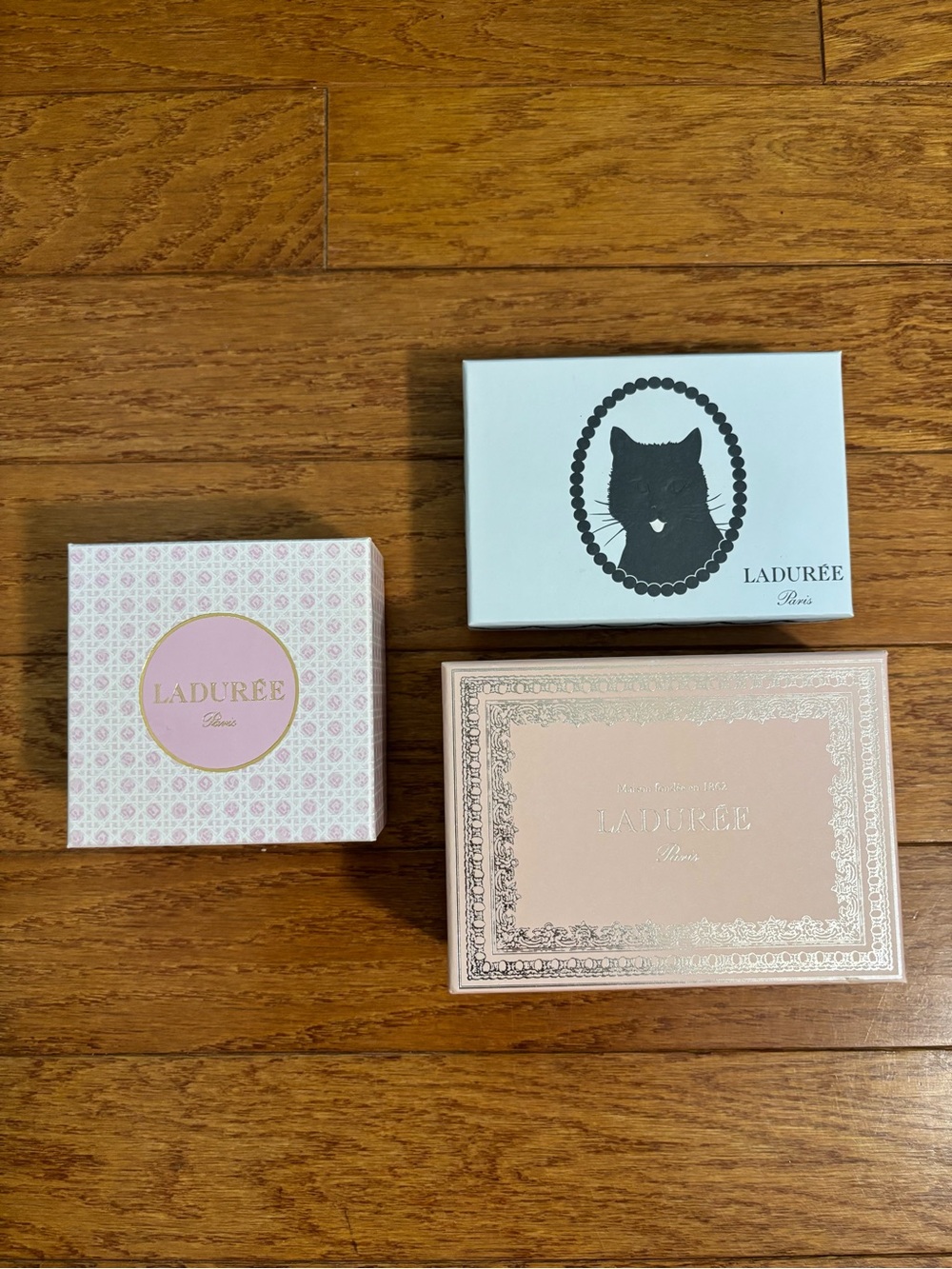LaDurée Pink and Blue Decorative Box Set of 3